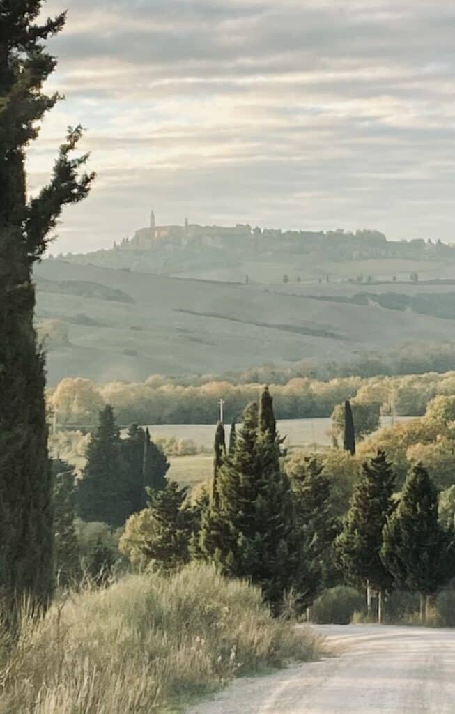 The skyline of the "ideal city" Pienza, built under Pope Pius II (UNESCO heritage).